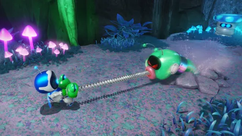 Astro Bot utilizza un power-up per attaccare un nemico