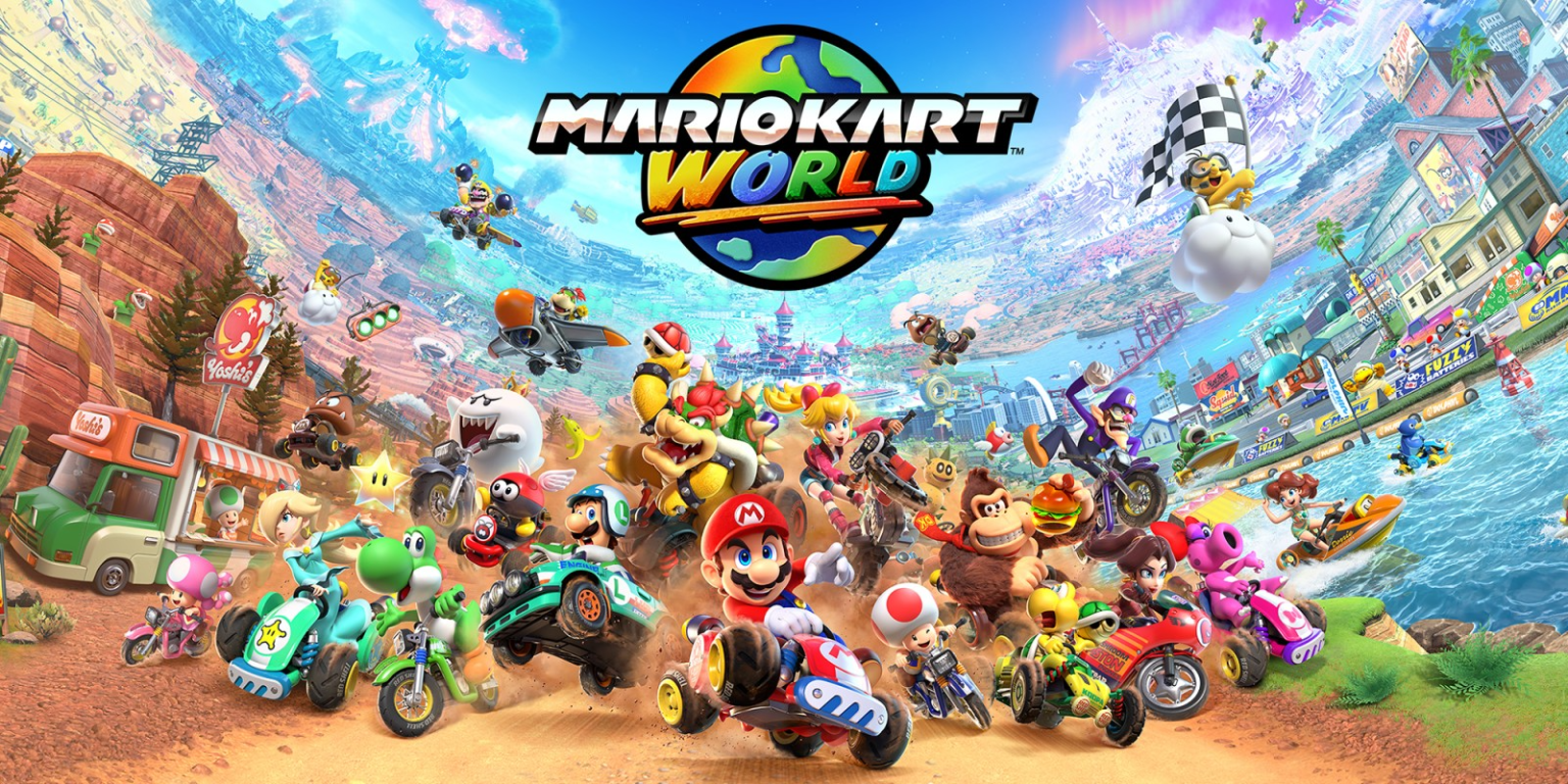 Artwork ufficiale del gioco Mario Kart World per Nintendo Switch 2