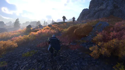 Una squadra di Helldivers esplora un pianeta alieno