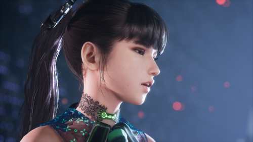 Primo piano del personaggio di EVE in Stellar Blade